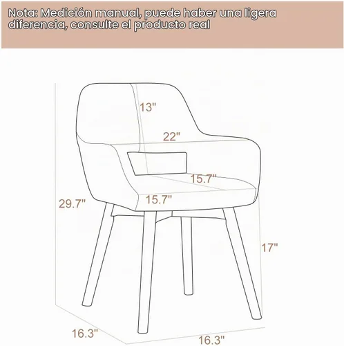 Vista 2 de Silla de Escritorio Sin Ruedas Silla de Acento Cómoda para Sala de Estar Comedor Dormitorio Silla de Tocador Silla de Maquillaje Oficina en Casa
