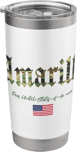 Vista 8 de Amarillo Gothic Design Camouflage Version Stainless Steel Insulated Tumbler