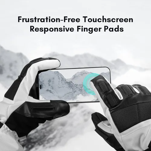 Vista 4 de Extremus Outlook Peak - Guantes de esquí para hombre y mujer, guantes de nieve cálidos 3M Thinsulate para clima frío, resistentes al agua y al