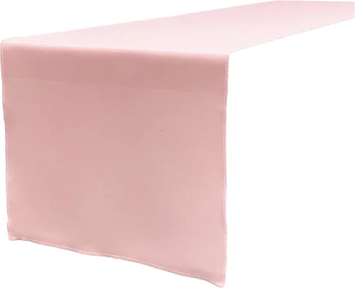 Vista 21 de LA Linen™ mantel de popelina de poliéster de 14 por 108 pulgadas Blanco P