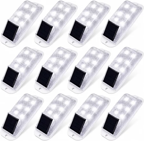 Vista 14 de Luz de advertencia estroboscópica solar: Lámpara de advertencia LED estroboscópica sensible, súper brillante, IP65, impermeable, control de luz