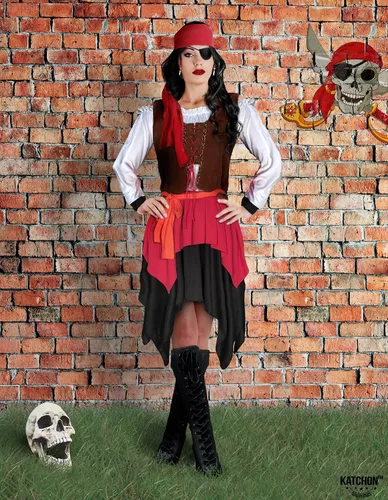 Vista 4 de KatchOn Disfraz de pirata de Halloween para mujer, vestido adulto para cosplay