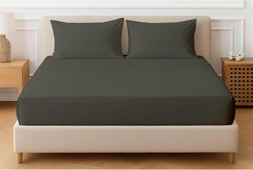 Vista 65 de Sábanas extra profundas, sábanas de algodón, 100% algodón, sábana bajera de bolsillo extra profundo de 22 pulgadas con elástico en todo el contorno