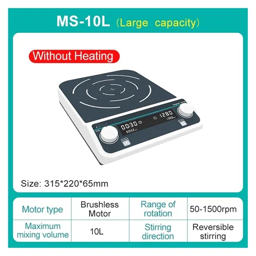 Vista 3 de Homogenizer, Multi-Station Magnetic Stirrer Digital Laboratory Mixer with Heating Four-Station Six-Position for Cosmetics/Food Industry(MS-10L)