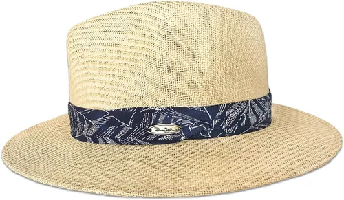 Vista 5 de Matte Toyo Sombrero de paja Safari para hombre con banda de cinta de 3 pliegues
