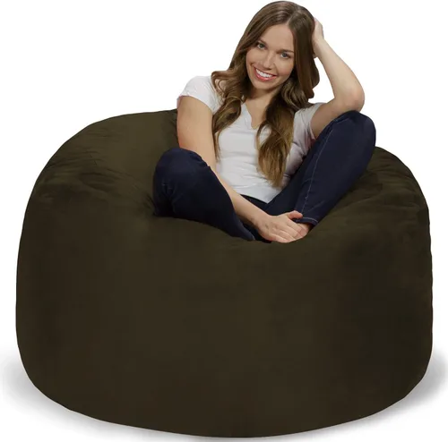 Vista 21 de Chill Sack Bean Bag Funda para silla, 3 pies, microgamuza - Oliva