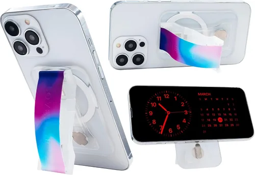 Vista 52 de LoveHandle PRO Compatible con MagSafe Agarre Magnético para Teléfono con Soporte - Montar, Correa y Soporte para Smartphone y Tableta - Anillo