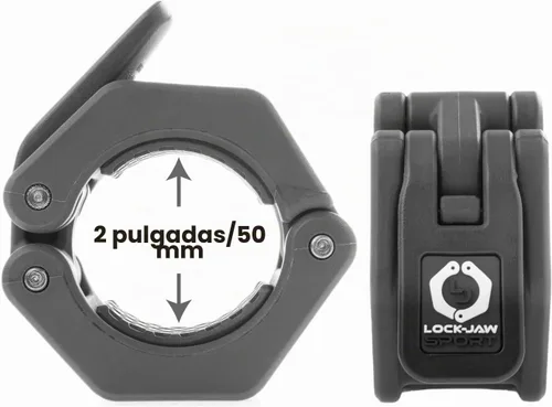 Vista 4 de Lock-Jaw Sport - Collar olímpico de barra - Abrazadera de barra de liberación rápida (negro)
