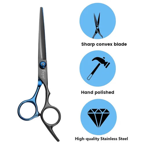 Vista 3 de Fcysy - Tijeras de corte de pelo, juego de tijeras de peluquería profesional, tijeras de peluquería, tijeras de mezcla, accesorios de peluquería