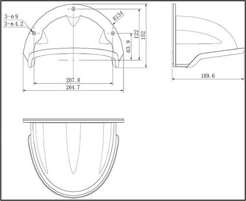 Vista 4 de SDS DS-1250ZJ - Cubierta universal para cámara de protección solar para cámara exterior Nest/Ring/Dome/Bullert (1 paquete, blanco)