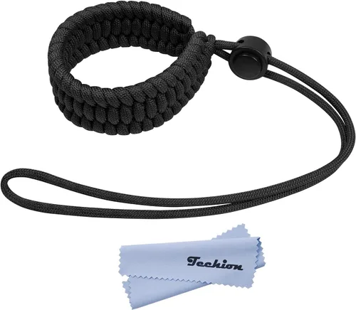 Vista 9 de Cordón de muñeca – Correa de mano ajustable para cámara de paracaídas universal para DSLR, cámara sin espejo, videocámara Verde militar