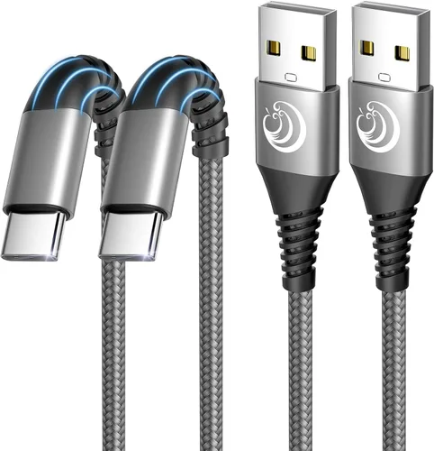 Vista 13 de Cable USB C de 3 pies, 3 unidades de carga rápida de nailon trenzado largo tipo C para Samsung Galaxy S24 S23 S22 S21 S10 S9 S8 A02s A03s A11 A12