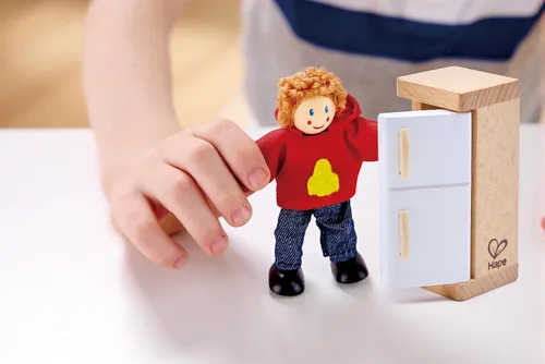 Vista 5 de Hape Juego familiar de muñecas caucasianas para casa de muñecas para niños