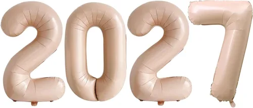 Vista 36 de GOER Globos de papel de aluminio 2026 para fiesta de Año Nuevo, suministros de fiesta, decoraciones de graduación (negro, 16 pulgadas)