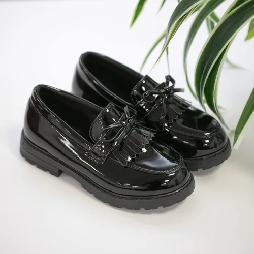Vista 5 de KIDSUN Zapatos de vestir para niño y niña con cordones cómodos Oxford uniformes escolares mocasines planos bebéniño pequeño