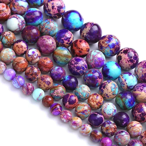 Vista 24 de 4MM 88 piezas de cuentas sueltas de piedra natural verde turquesa africana para hacer pulseras y collares de bricolaje
