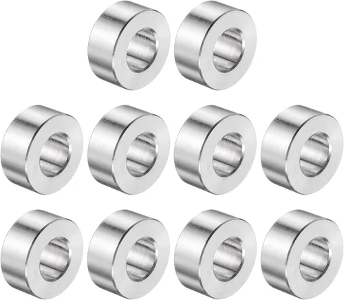 Vista 48 de uxcell 10 piezas de espaciador de acero inoxidable de 3/8" de diámetro interno x 3/4" de diámetro exterior x 1" de longitud, espaciador de rosca