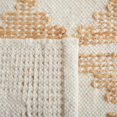 Vista 8 de SAFAVIEH Natural Fiber Collection NF511A - Alfombra de pasillo, 2 pies 3 pulgadas x 8 pies, marfil y natural, hecha a mano de yute y lana, ideal