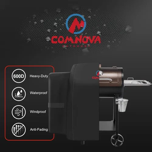 Vista 3 de Comnova - Cubierta de parrilla para Pit Boss 440D, cubierta de madera prémium para ahumador de pellets de madera para Pitboss, impermeable