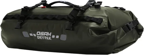 Vista 8 de Bolsa de lona impermeable y maleta - Bolsa seca para motocicleta, bolsas de sillín con cierre enrollable, gran espacio de almacenamiento, para Negro