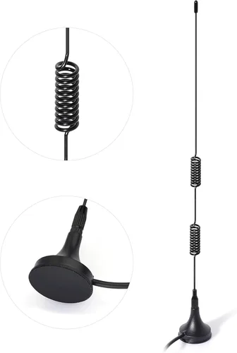 Vista 5 de Bingfu Antena de radio FM con base magnética, antena FM y antena de bucle AM para Pioneer Onkyo, Yamaha Marantz, radio digital HD para interiores