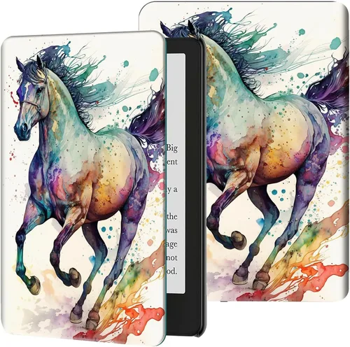 Vista 38 de Funda para Kindle de 6 pulgadas (11.ª generación, versión 2024/2022) delgada de piel sintética, ajustable, multiángulo, Smart Shell con función