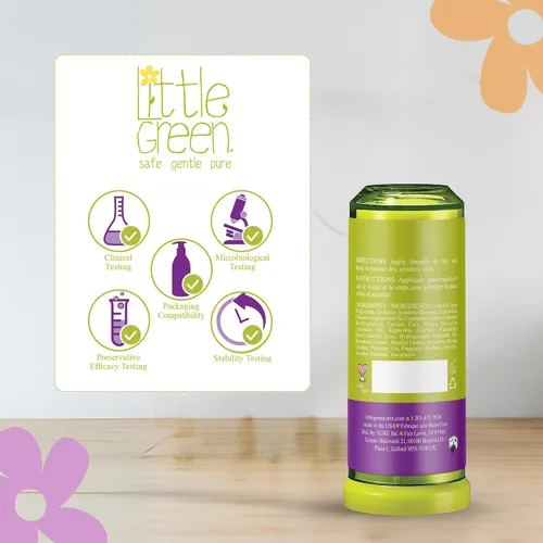 Vista 5 de Little Green Bálsamo calmante, bálsamo hidratante para bebés y niños con labios agrietados, mejillas y piel seca
