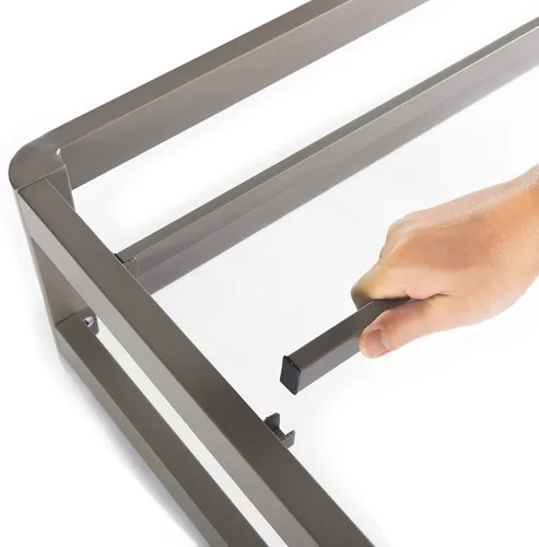 Vista 6 de Somier de cama individual Mellow 255 cm, con base de colchón de láminas de acero resistente Gris