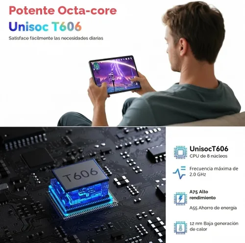 Vista 6 de Tablet Android 16 2026, tableta Android con bolígrafo y teclado, Gemini Ai, 24 GB +256 GB/2 TB, cámara AI de 8 MP, Widevine L1, carga rápida, 2 en 1