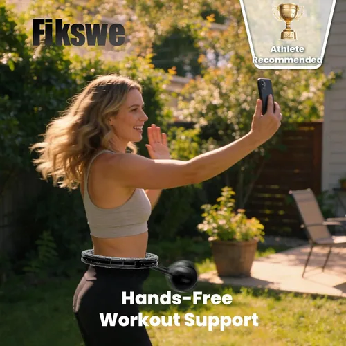 Vista 6 de Weighted Infinity Exercise Hoop - 64in 30 Links Smart Hoop for Adult Weight Loss, Plus Size Low-Impact Fitness Hoop for Beginners & Women