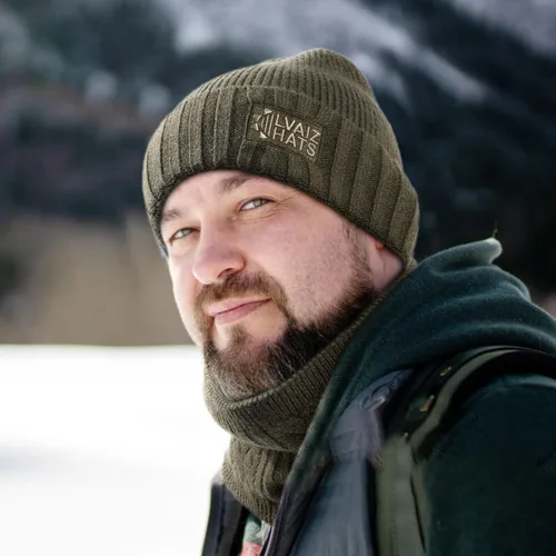 Vista 6 de Conjunto de gorro y bufanda para hombre, gorro de esquí cálido para invierno, gorro de esquí, gorro de calavera, calentador de cuello, polaina