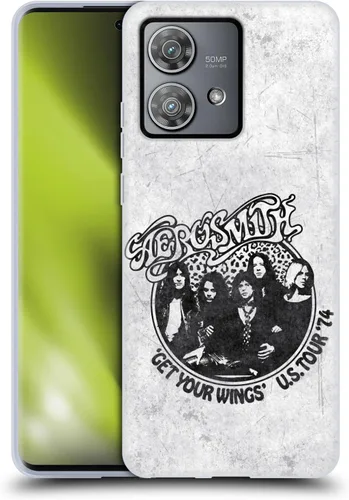 Vista 25 de Head Case Designs Officially Licensed Aerosmith 1987 Permanent Vacation Black and White Gel Case [Military Grade Protection] Compatible with Moto E7