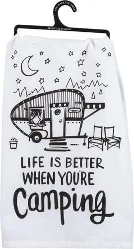 Vista 4 de Primitives by Kathy Paquete de toallas de cocina - Happy Campers, Park It, Better Camping