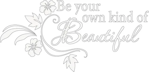 Vista 10 de Be Your Own kind of Beautiful", calcomanía de pared, COMINHKPR91952
