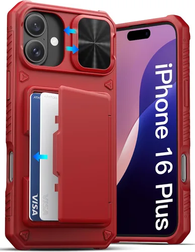 Vista 40 de ATATOO Funda Cartera para iPhone Air, Portador de Tarjetas Integrado (3-5 Tarjetas) [Bloqueo RFID] y Cubierta Deslizante para Cámara, Protección