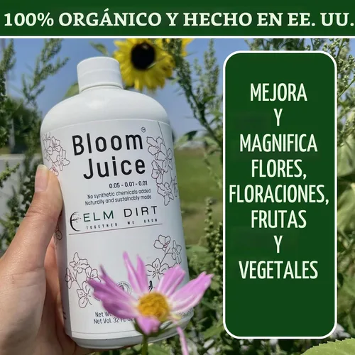 Vista 6 de Elm Dirt Bloom Juice - Potenciador líquido de floración para flores y tomates, 32 onzas