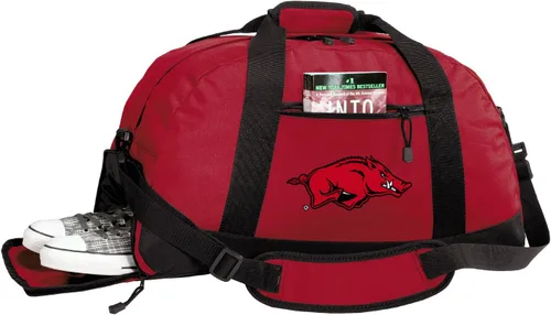 Vista 27 de Texas A&M Bolsa de lona - Texas A&M Aggies - Bolsas de gimnasio con bolsillo para zapatos, Negro
