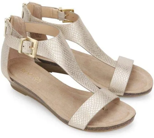 Vista 4 de Kenneth Cole REACTION Sandalias de cuña Great Gal con correa en T para mujer