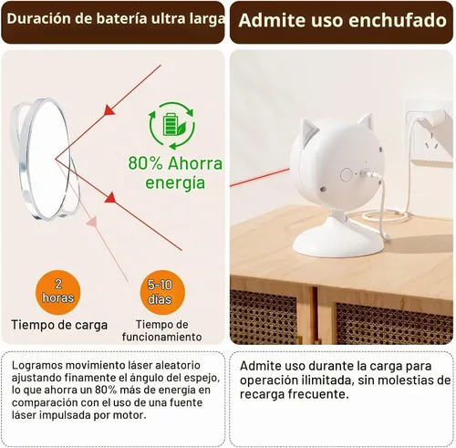 Vista 3 de Potaroma Juguete láser inteligente para gatos con sensor interactivo