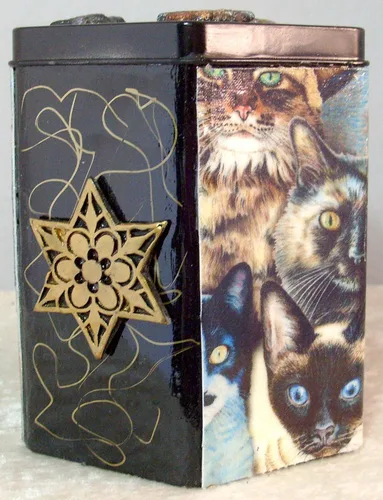Vista 4 de Decorative Tzedakah Box - Los Gatos