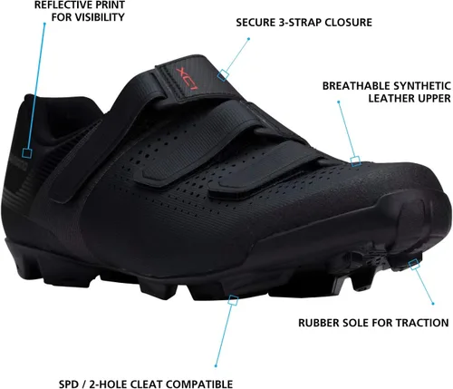 Vista 3 de SHIMANO SH-XC100 - Tenis de ciclismo para interiores y exteriores para hombre