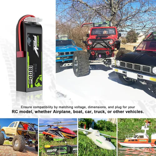 Vista 5 de OVONIC Batería Lipo de 7.4V 80C 1800mAh 2S con enchufe T