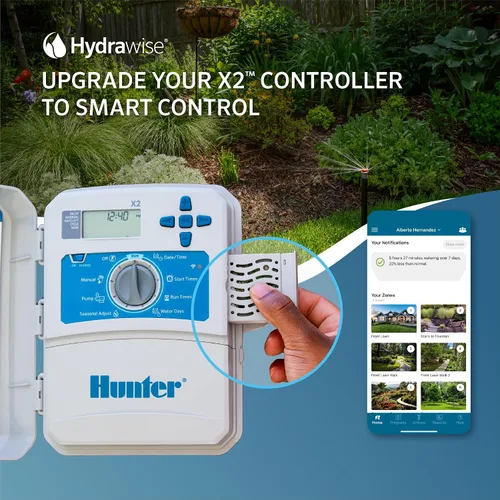 Vista 2 de Módulo WiFi inteligente Hunter Wand para controlador de rociadores X2, aplicación Hydrawise, programación remota, WiFi de 2.4 GHz, compatible