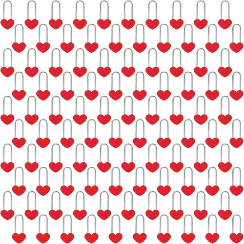 Vista 46 de Candado de amor VeYocilk de 3.5" 50mm en forma de corazón, candado de corazón negro para deseos de amor, ideal para bodas, San Valentín
