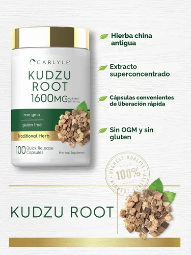 Vista 4 de Carlyle Kudzu Root 100 cápsulas de extracto Fórmula sin OMG y sin