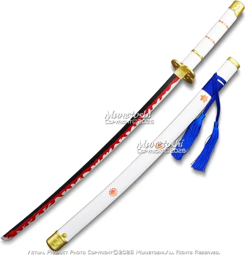 Vista 5 de 40" AME no Habakiri - Espada de acero de pirata, Katana Samurai, regalo de anime para cosplay
