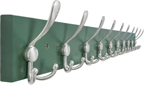 Vista 21 de SKOLOO Perchero de pared montado en la pared de estilo rústico: Perchero de pared de pino de madera auténtica de 40,6 cm de orificio a orificio