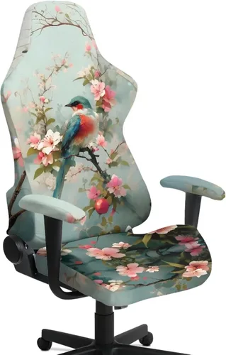 Vista 23 de Suobstales Aztec Leopard American Tribal Pattern Gaming Chair Cover Stretch Slipcover with Armrest Covers, Washable Elastic Protector Universal