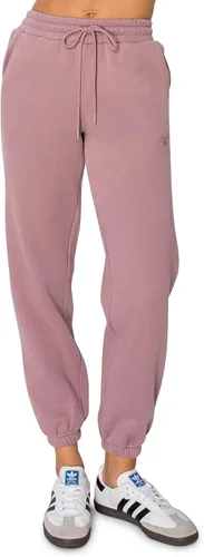 Vista 23 de Cali1850 Pantalón deportivo Cloud Nine Fleece para mujer, cintura alta, ajuste holgado, dos bolsillos, cintura elástica con cordón
