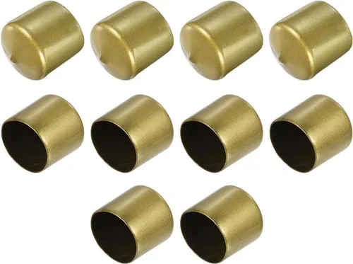 Vista 24 de uxcell 10 tapas de goma para extremos de 0.591 in de identificación, tapa de extremo redondo, protectores de rosca de tornillo, color negro